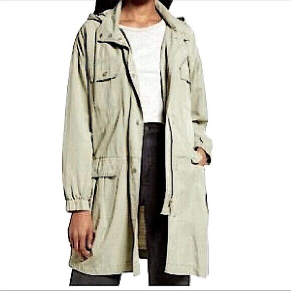 SEVEN FOR ALL MANKIND green hooded utility jacket - Picture 3 of 8